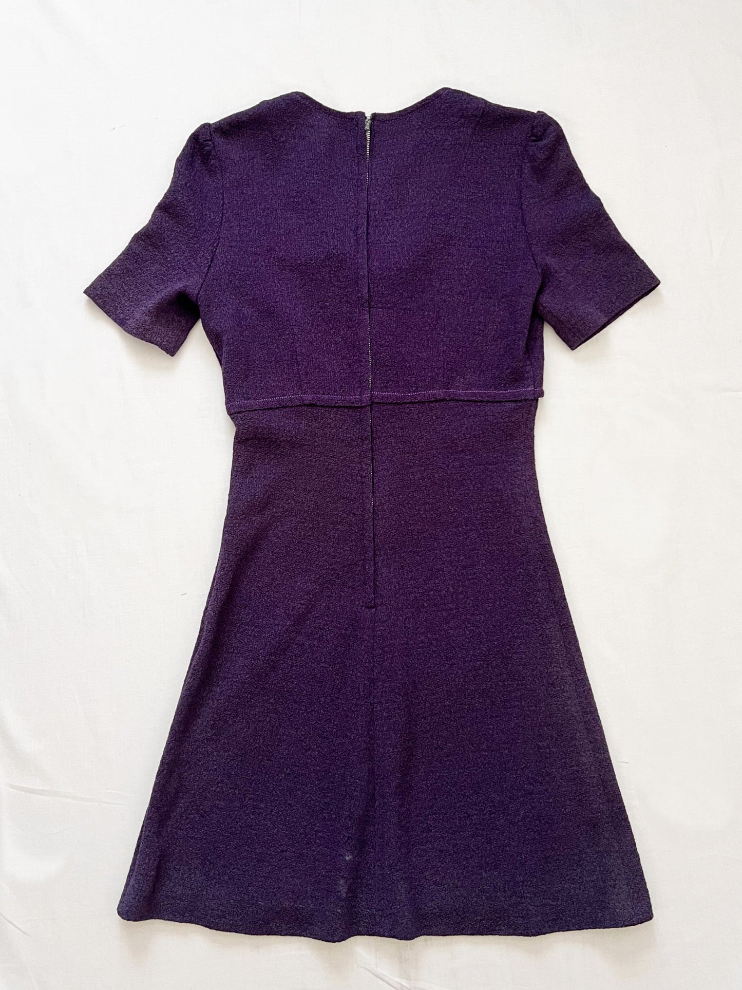 60s purple mini dress, Size XS
