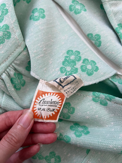 60s green mini dress, Size S