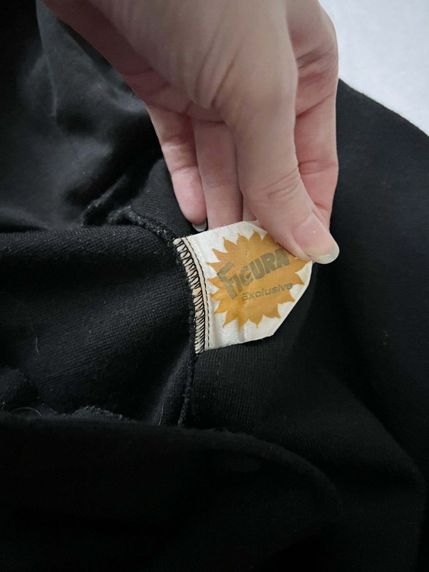 70s black striped hooded dress, Size S