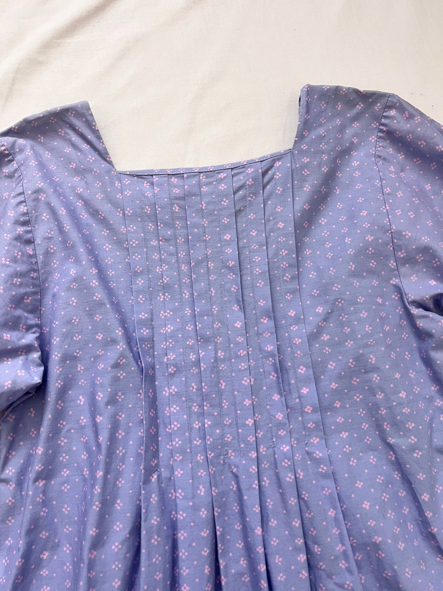 70s Marimekko purple and pink Mila dress, Size XS