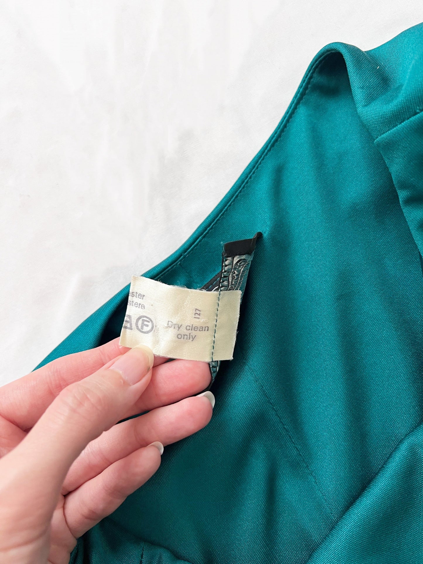 70s teal glitter dress, Size M
