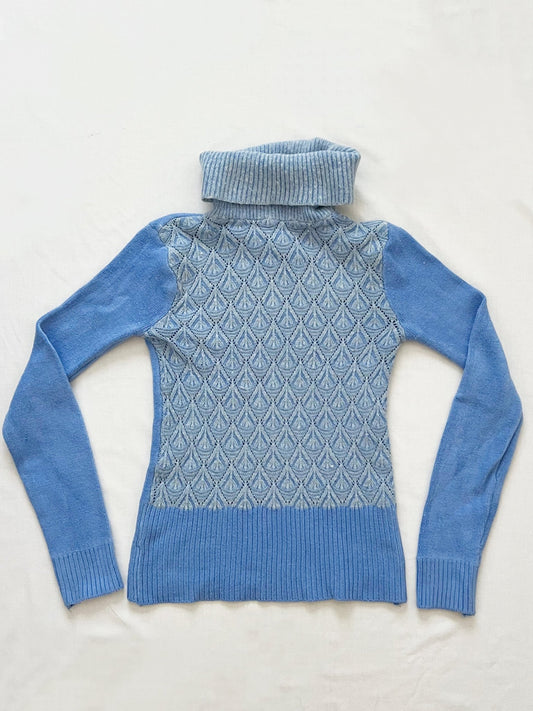 Blue turtleneck sweater, Size XXS-XS