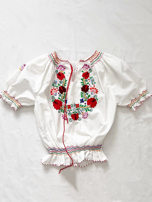 70s Matyo floral blouse, Size XS