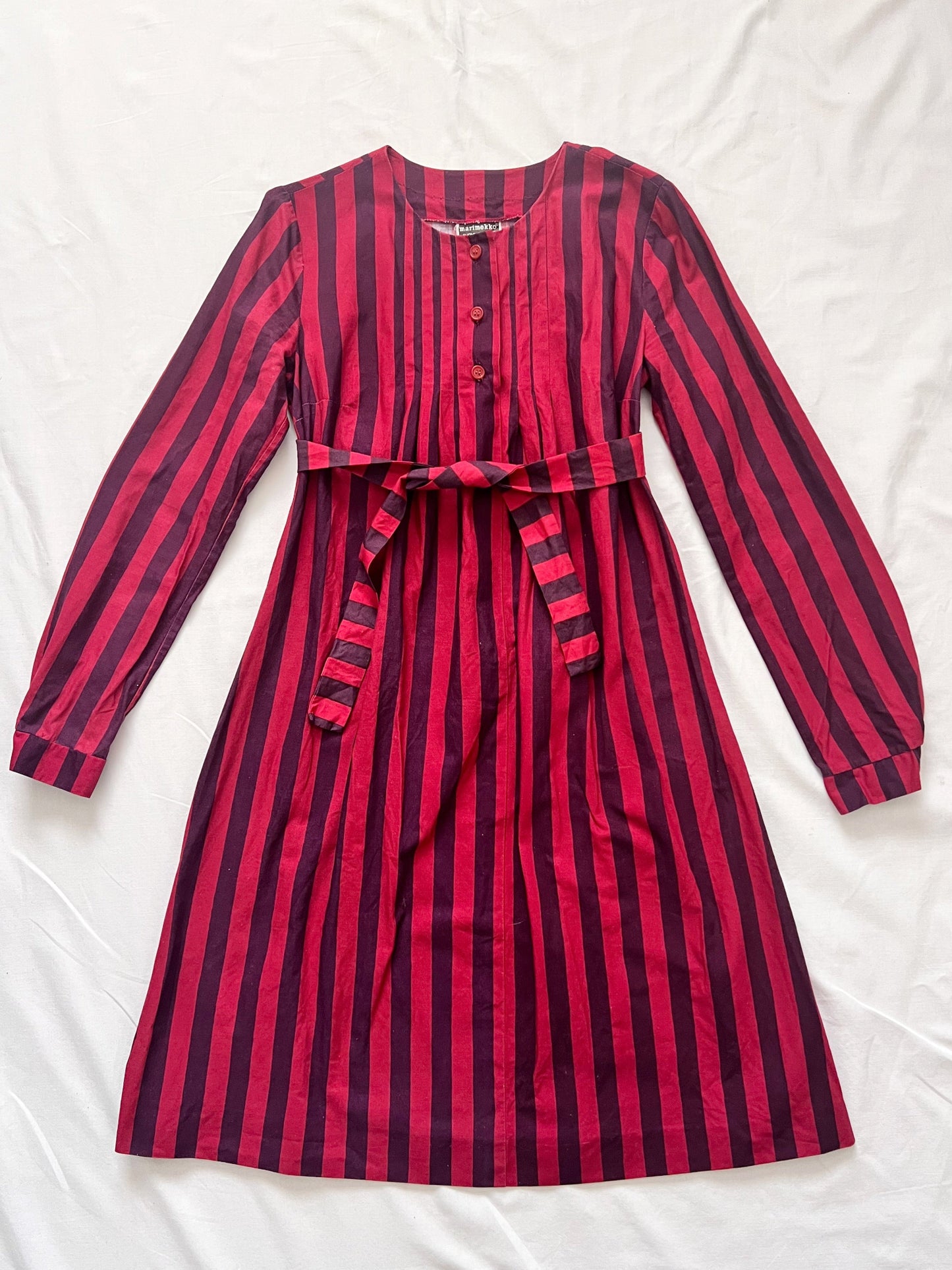 70s Marimekko striped dress, Size XS