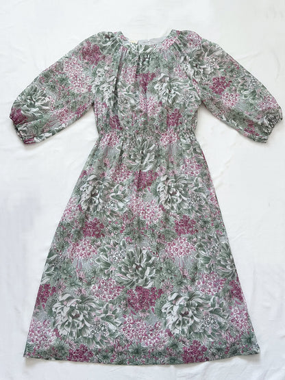 70s floral dress, Size M