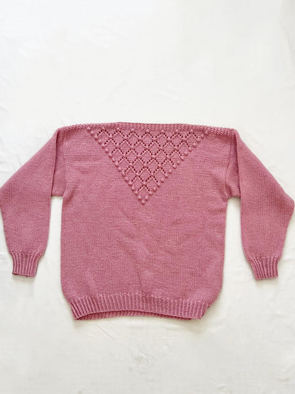 Pink bobble sweater, Size L-XL