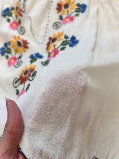 1930s short sleeved Hungarian blouse, Size S