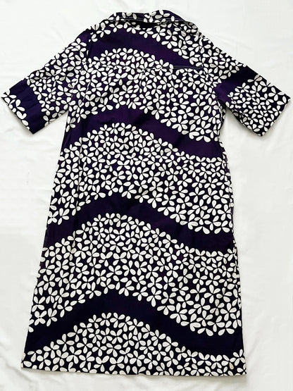 Purple and white flower dress, Size L-XL