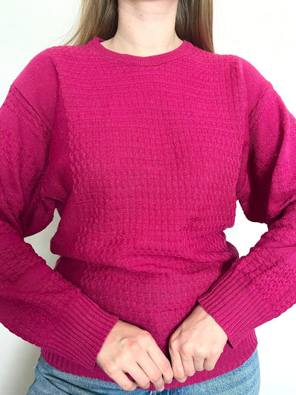 Pink textured sweater, Size M