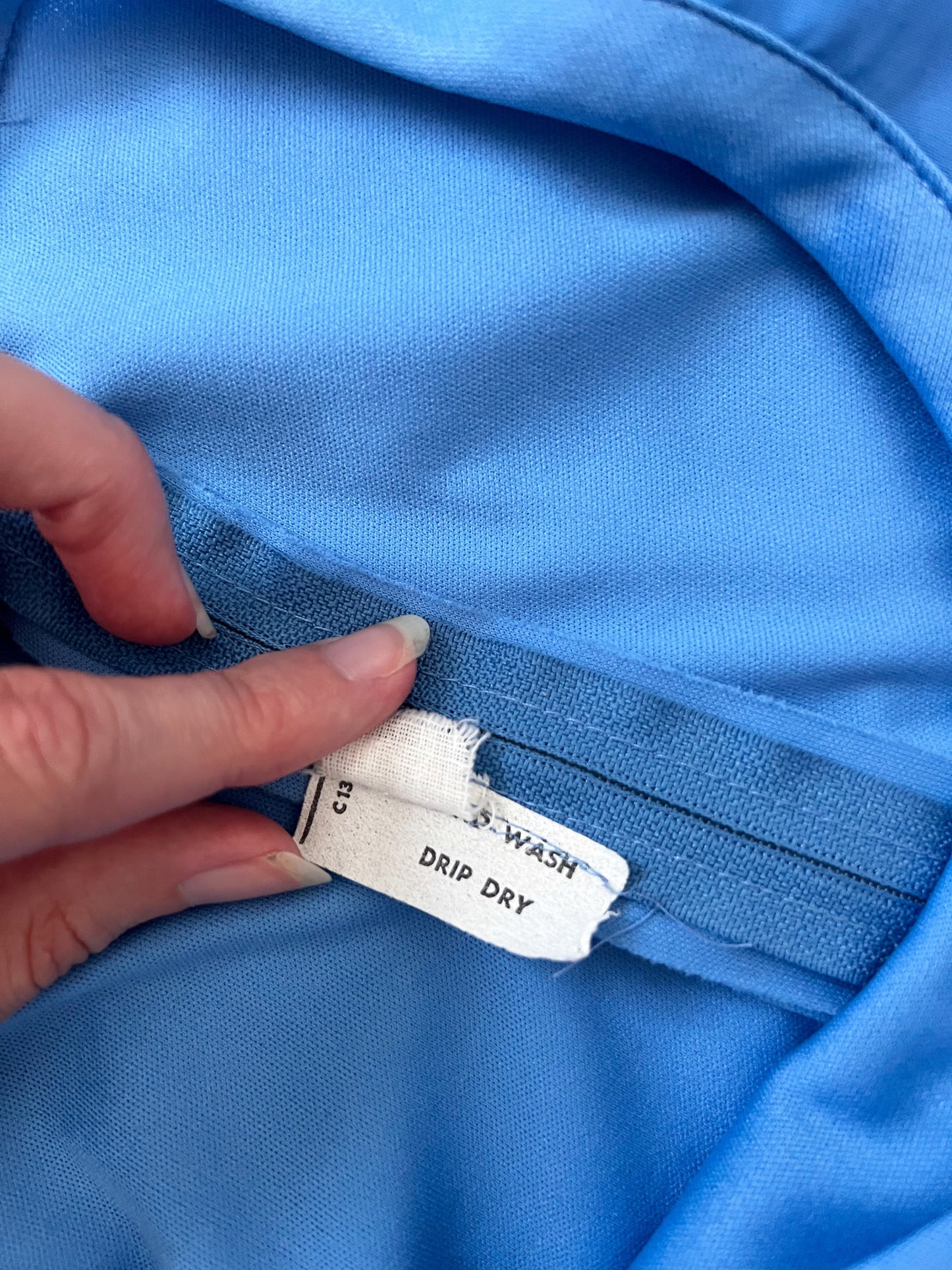 70s blue cape dress, Size L