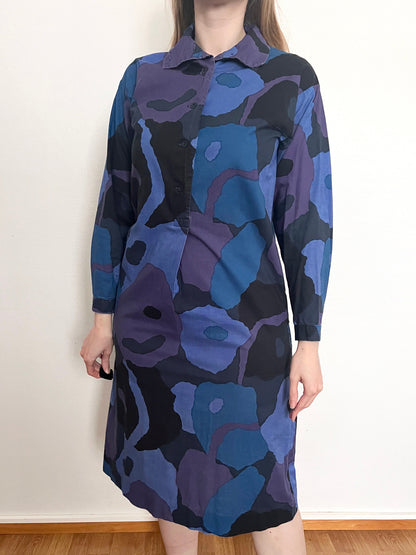 70s Marimekko 100% cotton dress, Size XS-S