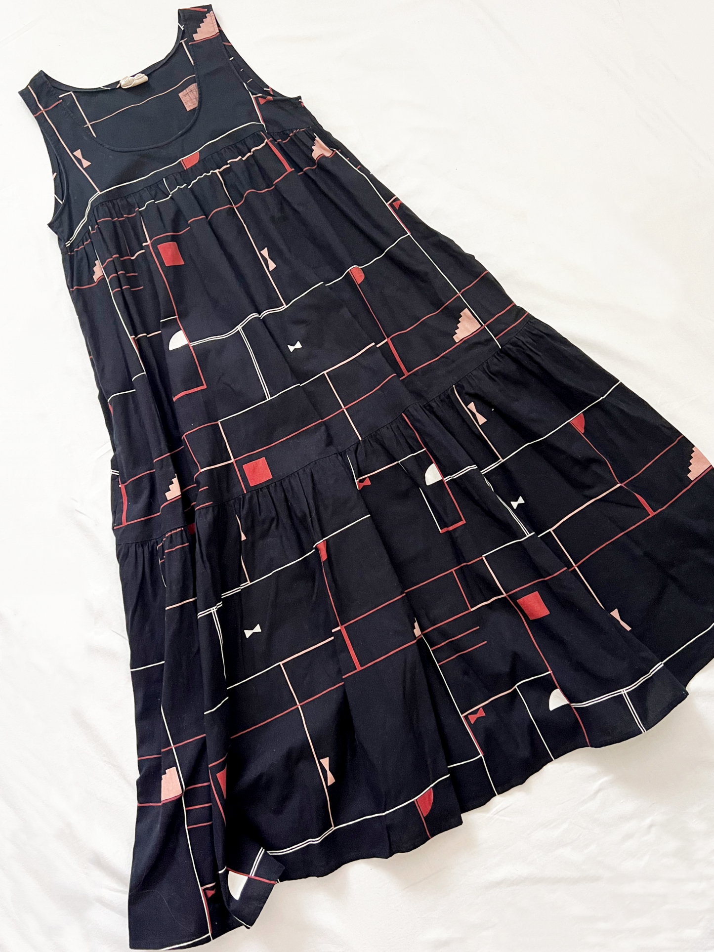 70s 100% cotton babydoll sundress, Size XS