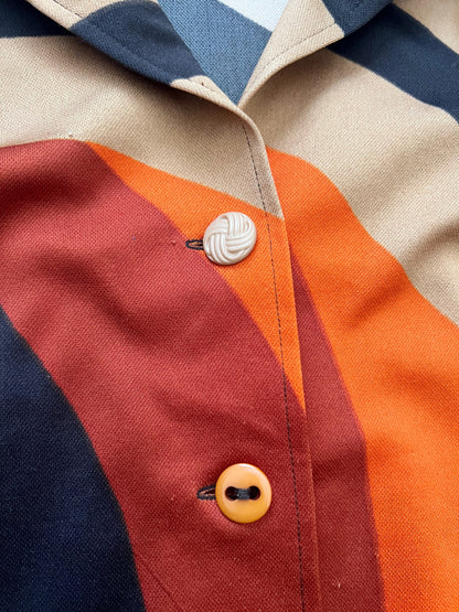 70s bold pattern shirt, Size XL-XXL