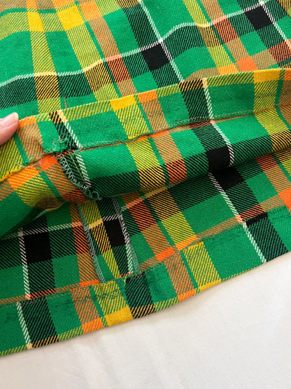 70s colorful plaid skirt, Size S