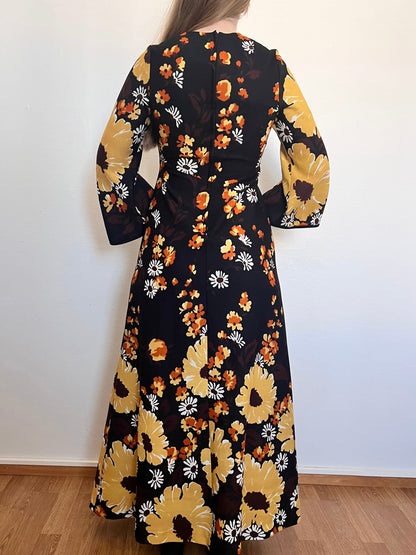 Floral flared sleeves maxi dress, Size S