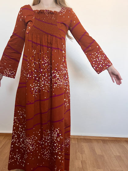 70s maxi flowing dress, Size XS-S