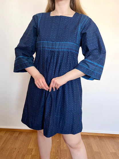 70s Marimekko Mila blue dress, Size S
