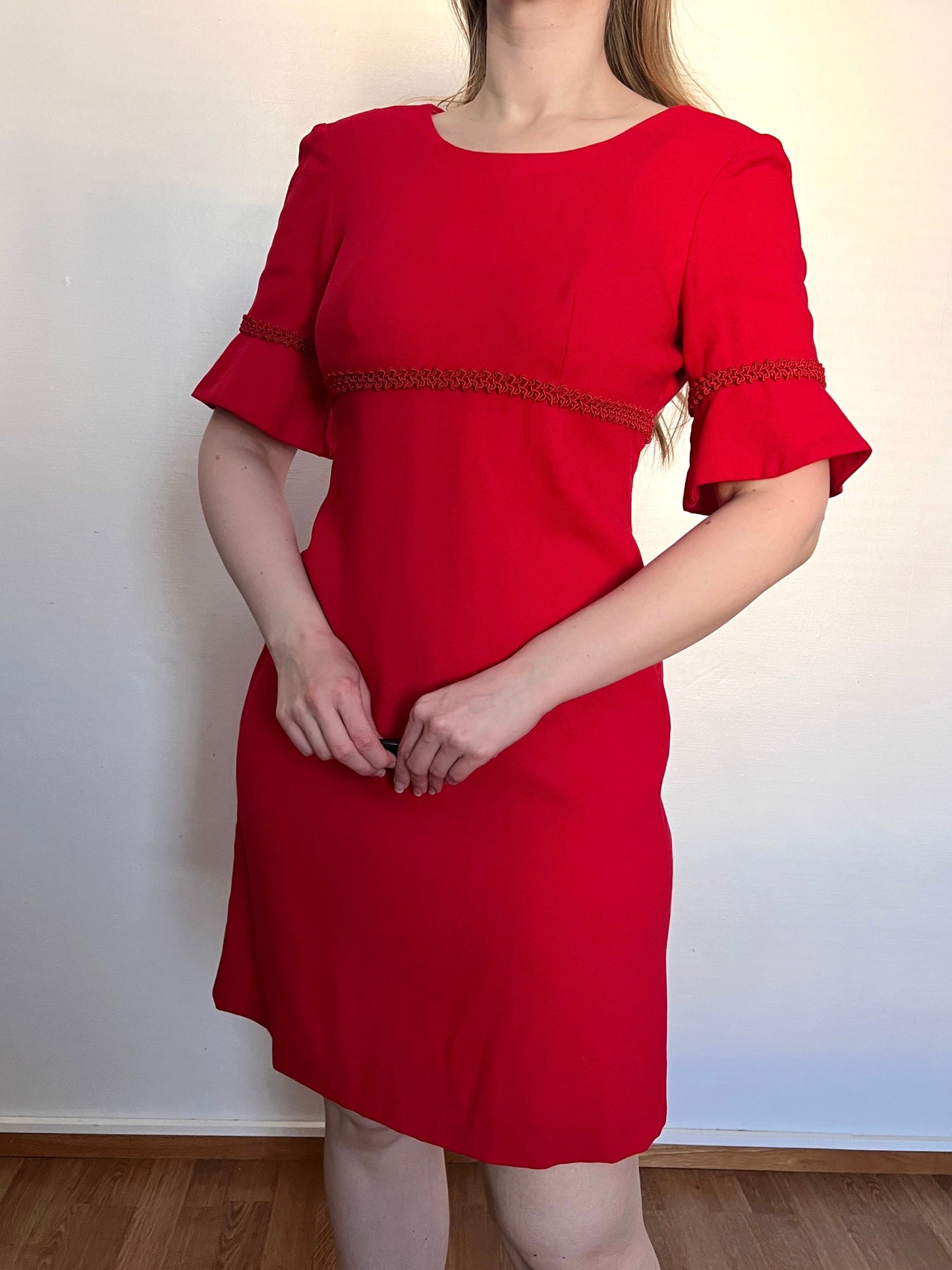 Red trim dress, Size XS-S