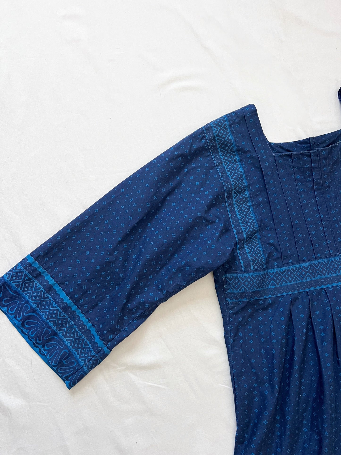 70s Marimekko Mila blue dress, Size S