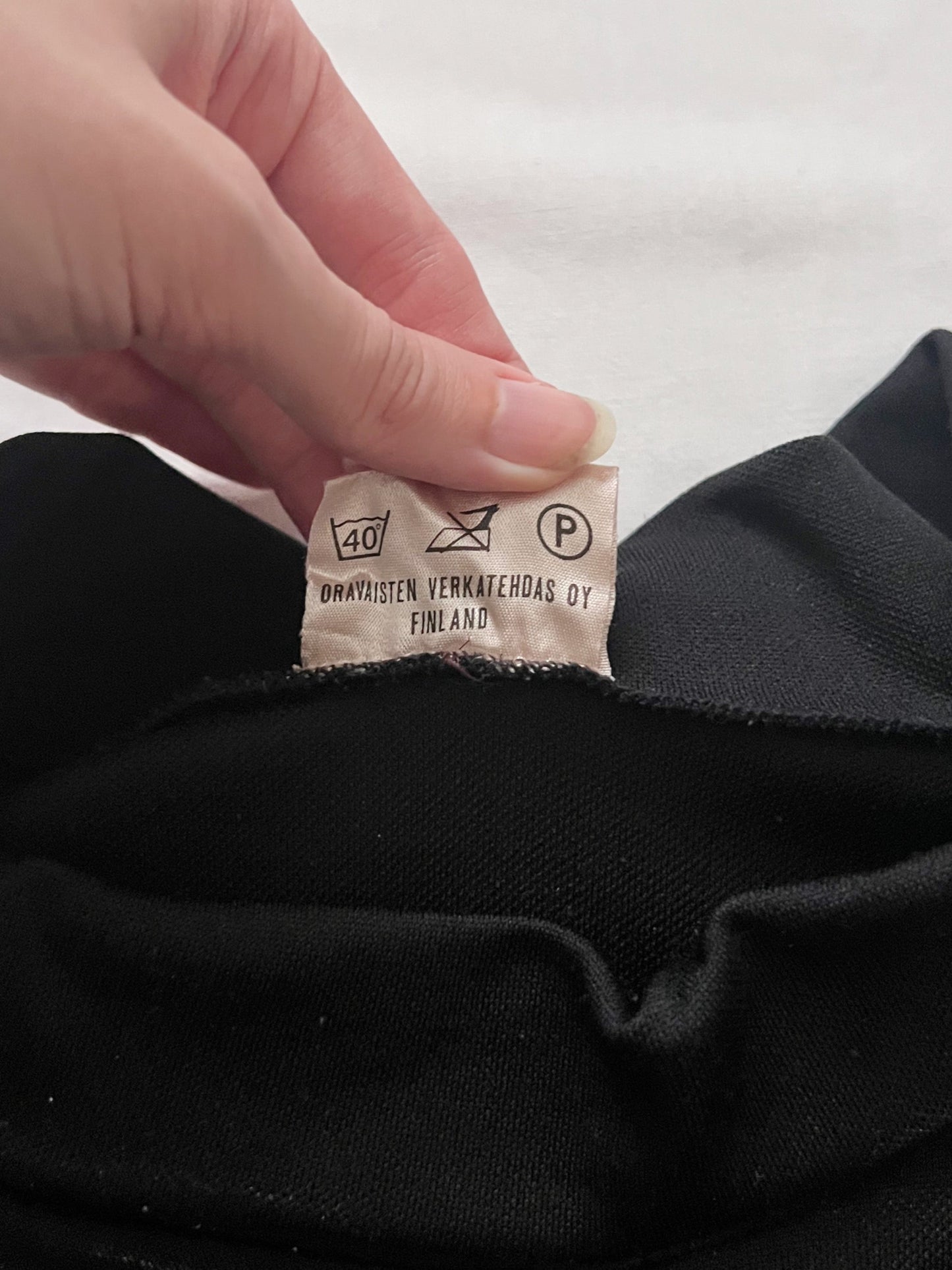 70s black mockneck top, Size L-XL