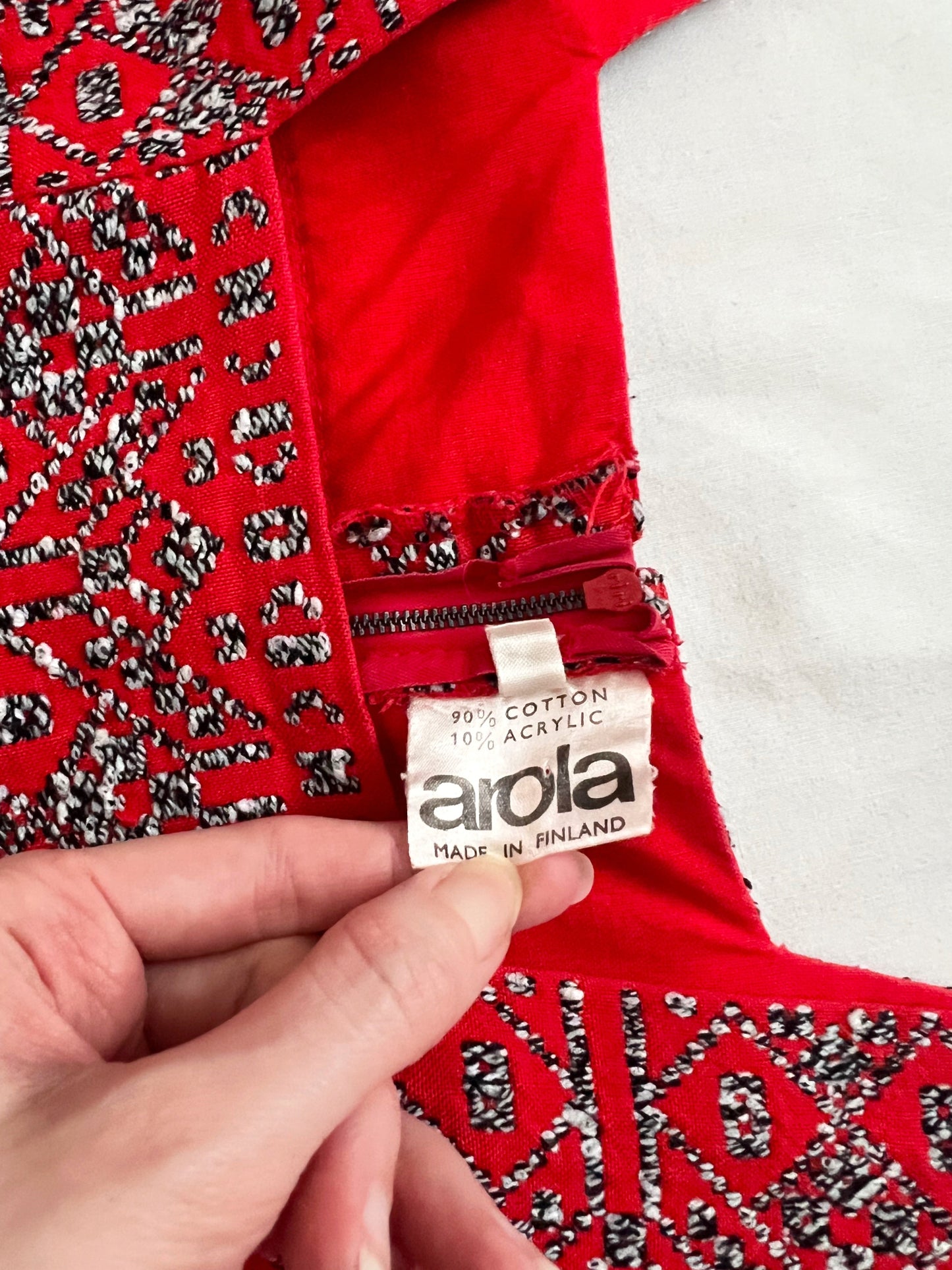 70s Arola red maxi dress, Size S