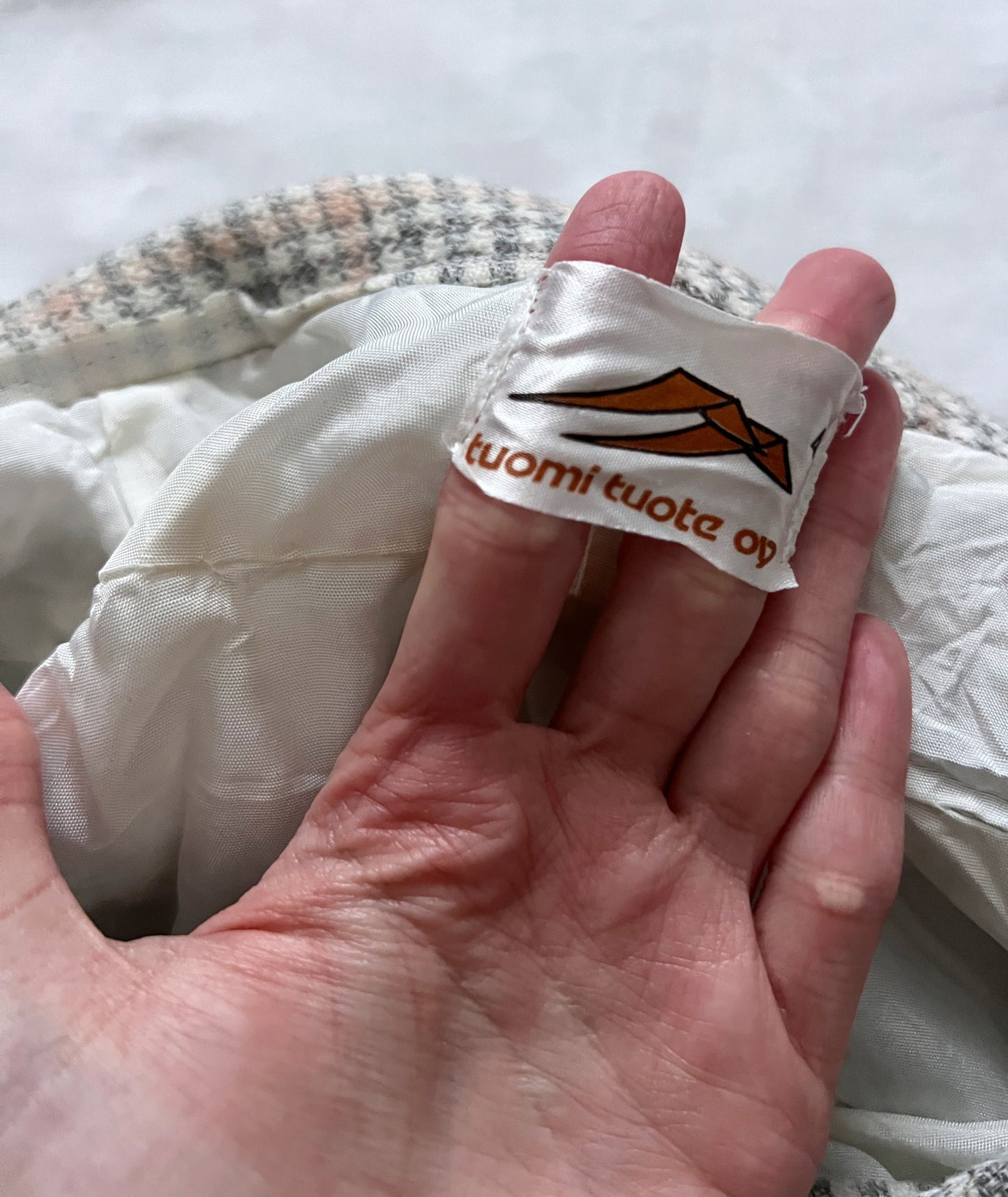 60s plaid skirt, Size L