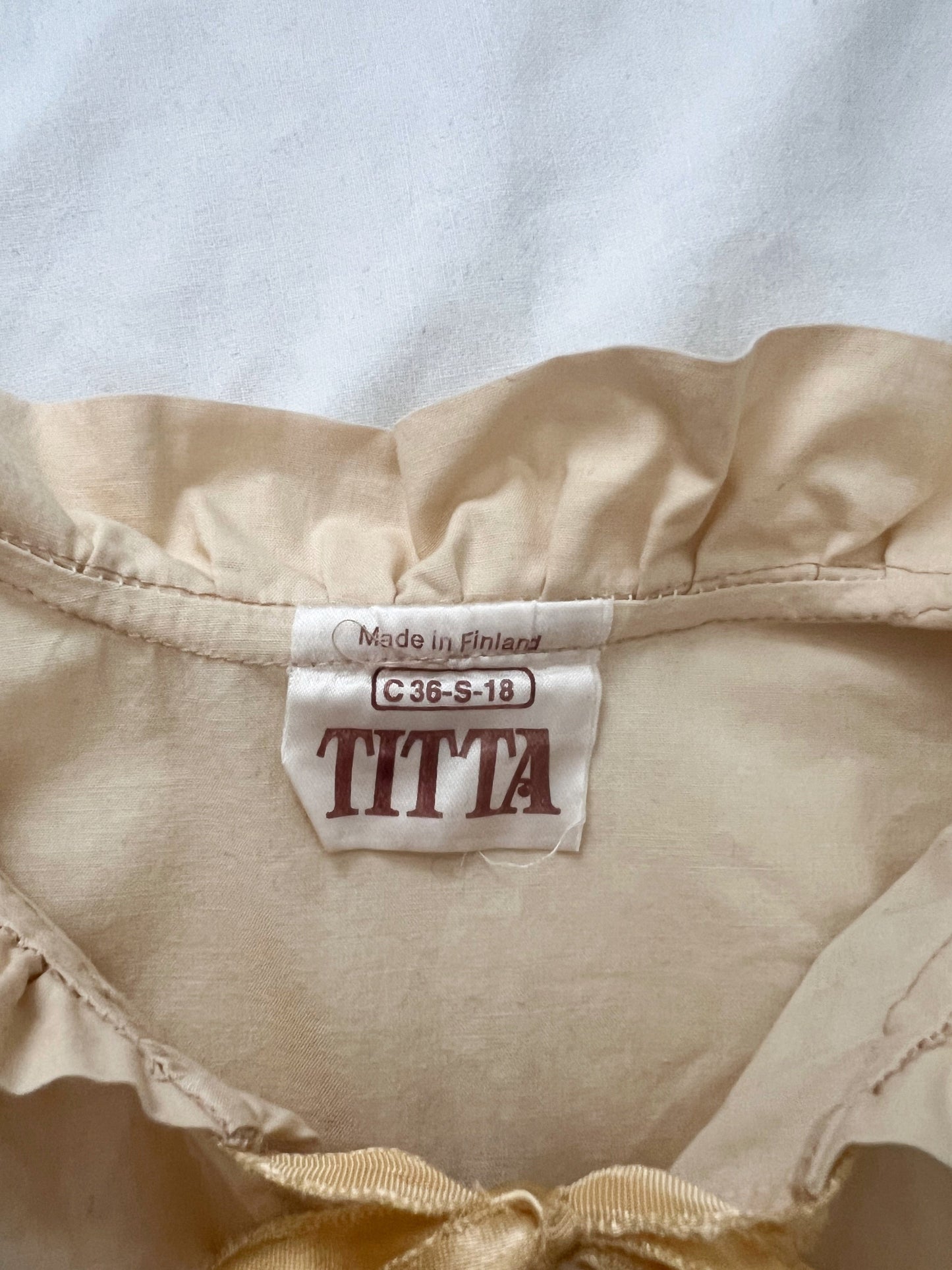 70s beige cotton t-shirt, Size S