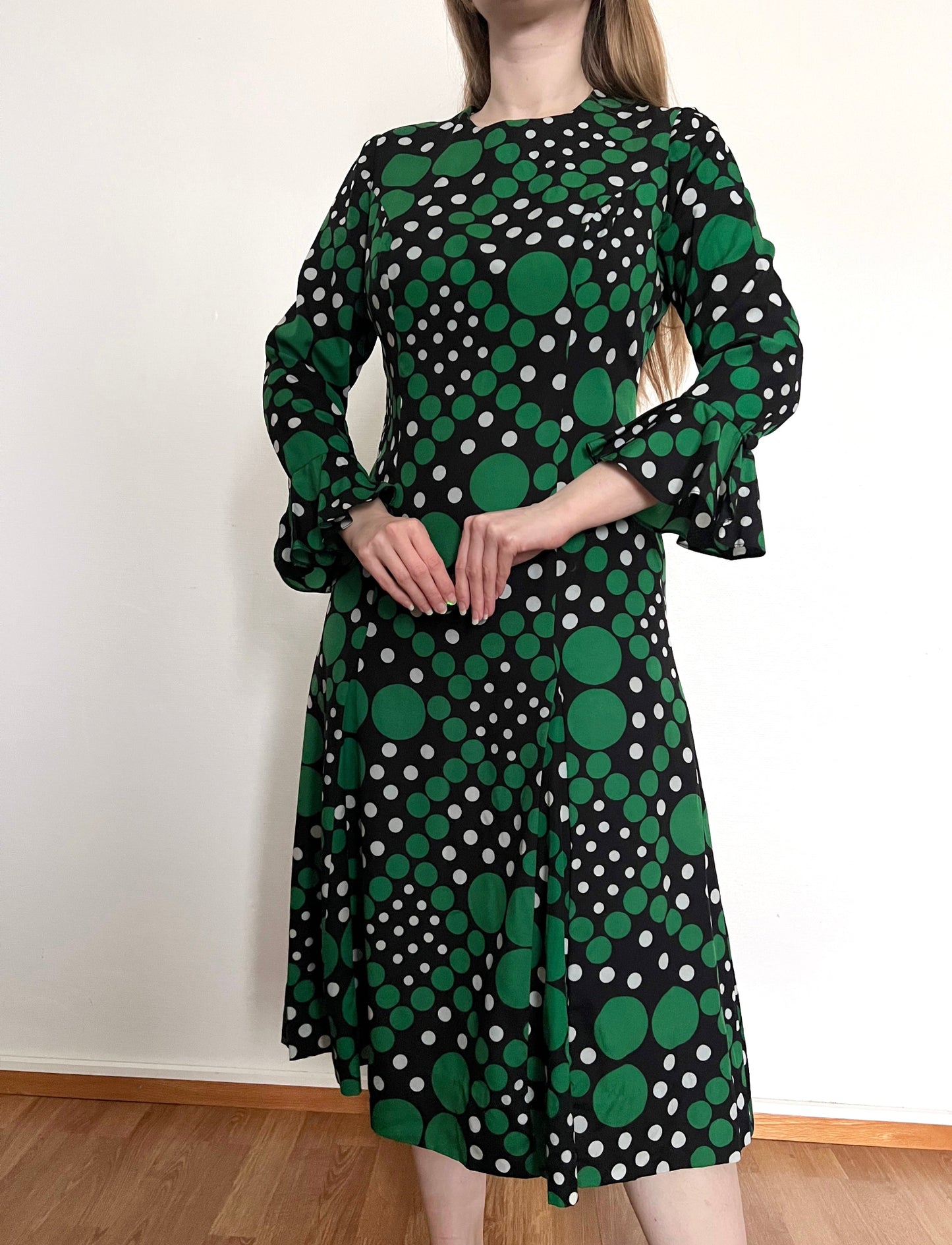 60s polka dot dress, Size M