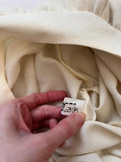 70s white lace detail dress, Size S