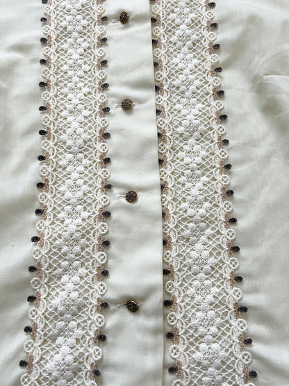60s lace blouse, Size M-L