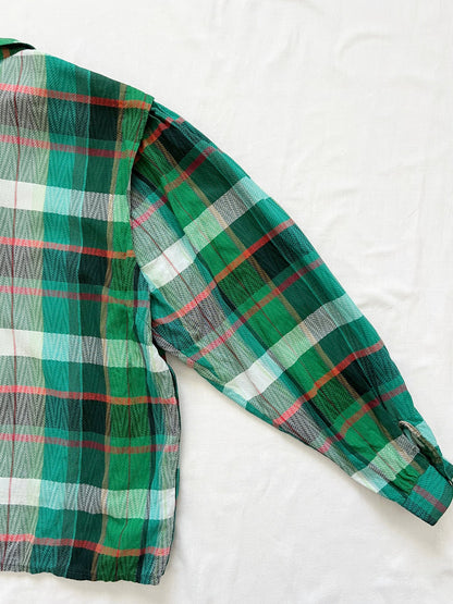 Green gingham shirt, Size L-XL