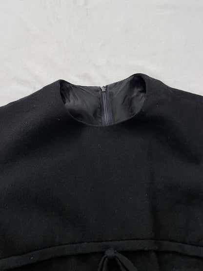 60s black bow dress, Size S
