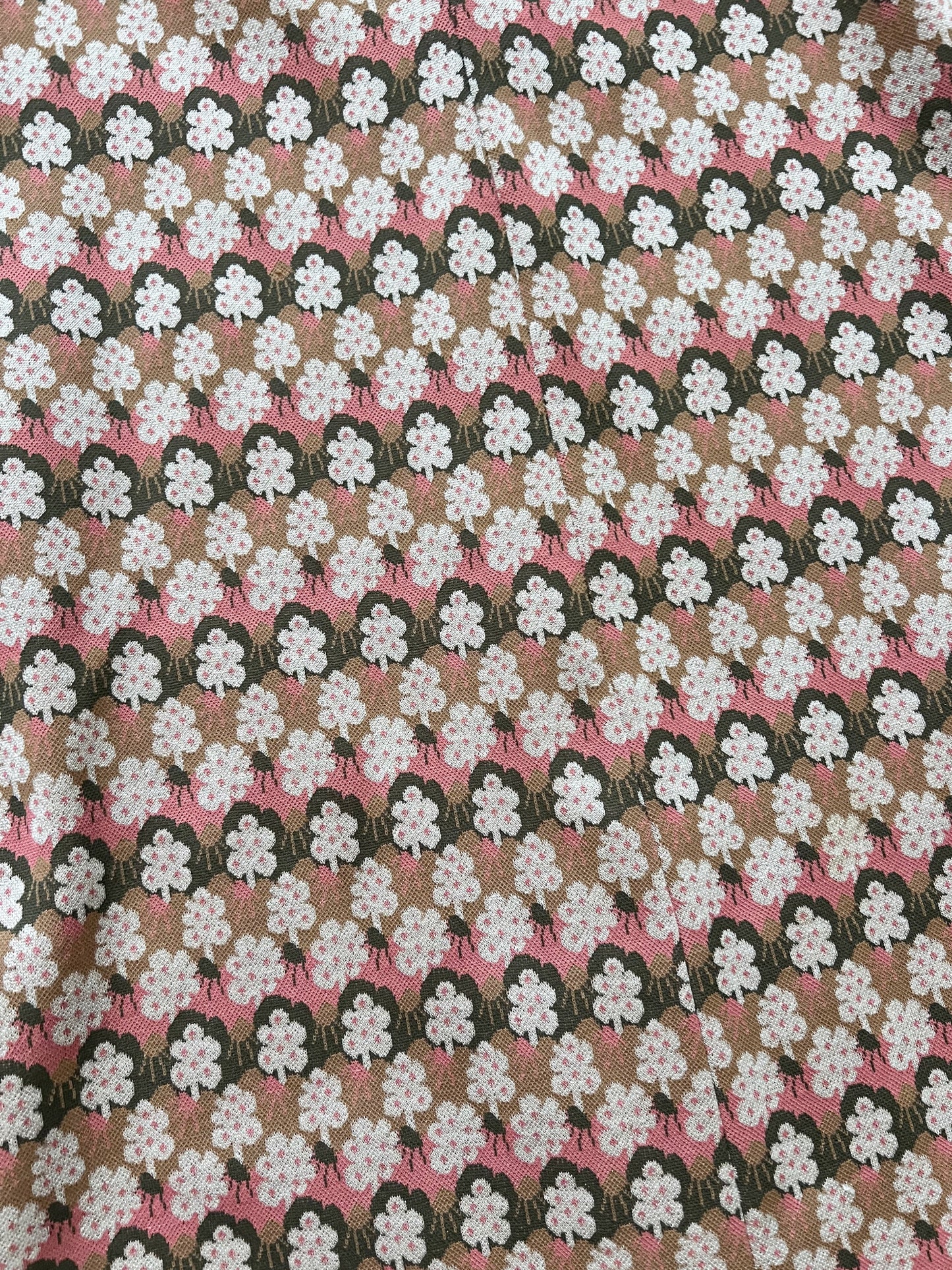 60s long floral motif dress, Size S-M
