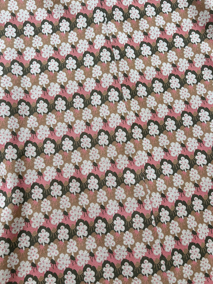 60s long floral motif dress, Size S-M