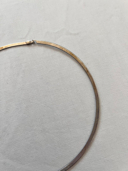 70s black stone choker necklace