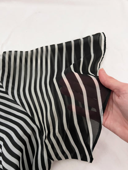 70s black and white striped dress, Size S-M