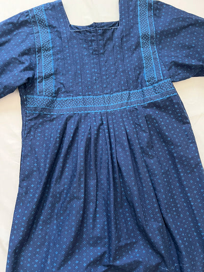 70s Marimekko Mila blue dress, Size S