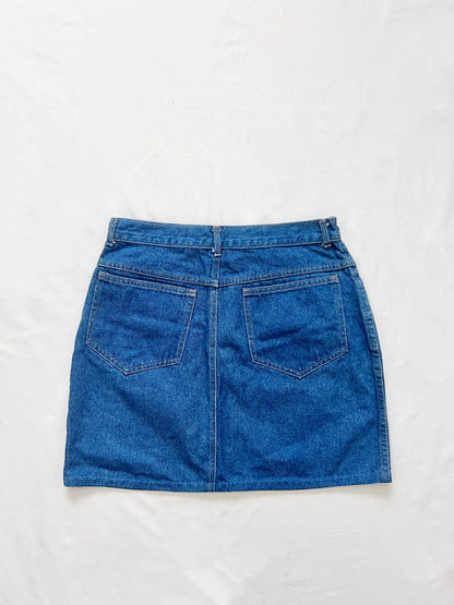 70s denim mini skirt, Size S-M