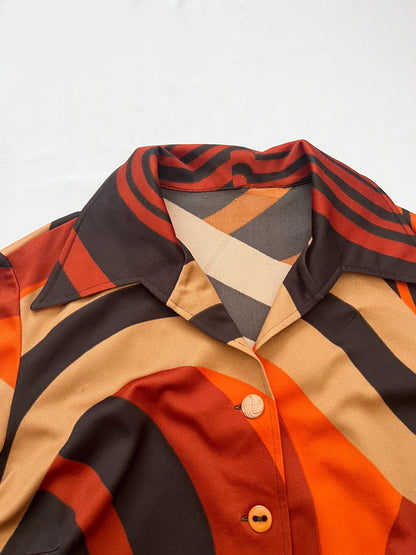 70s bold pattern shirt, Size XL-XXL