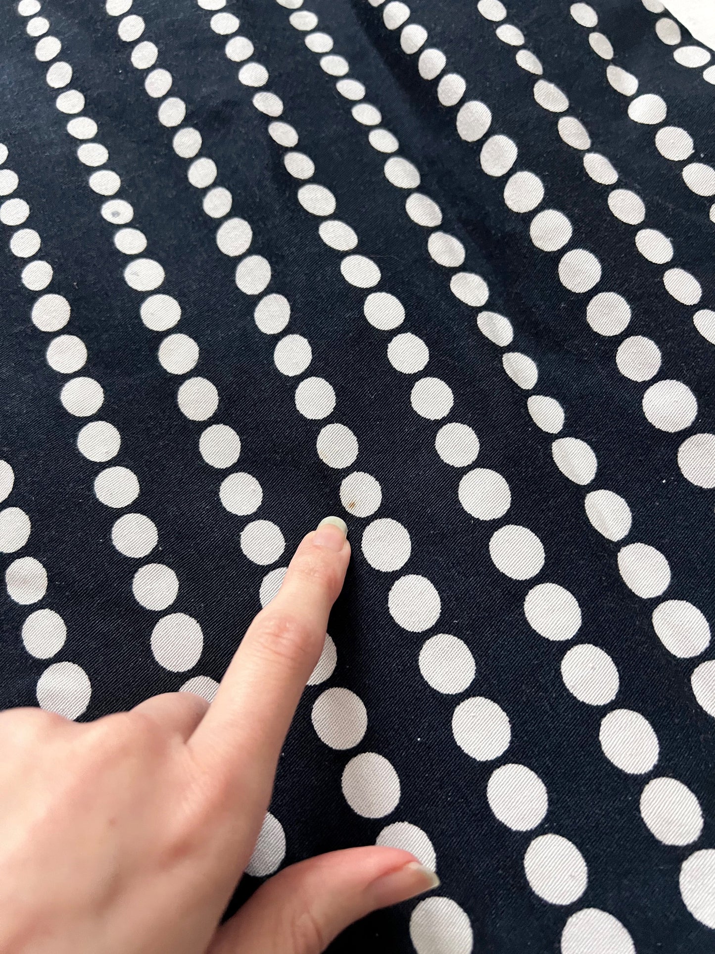 70s cotton polka dot skirt, Size XS-S