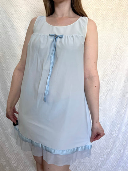 60s pale blue nightgown, Size M-L