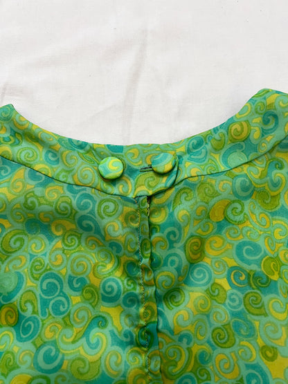60s swirl print dress, Size S