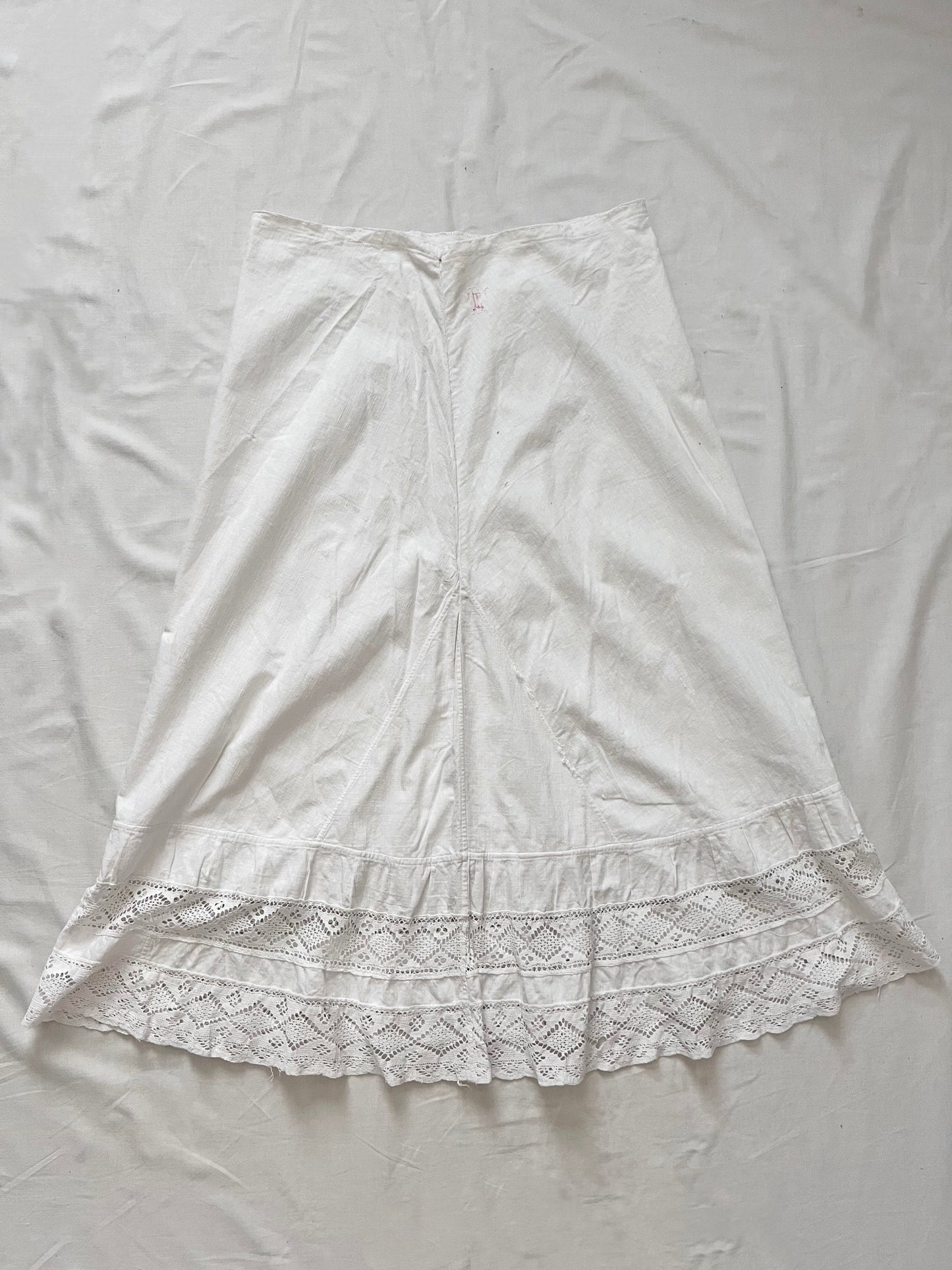 Antique Edwardian white skirt, Size XS