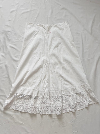 Antique Edwardian white skirt, Size XS