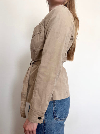 Short beige trench coat, Size M