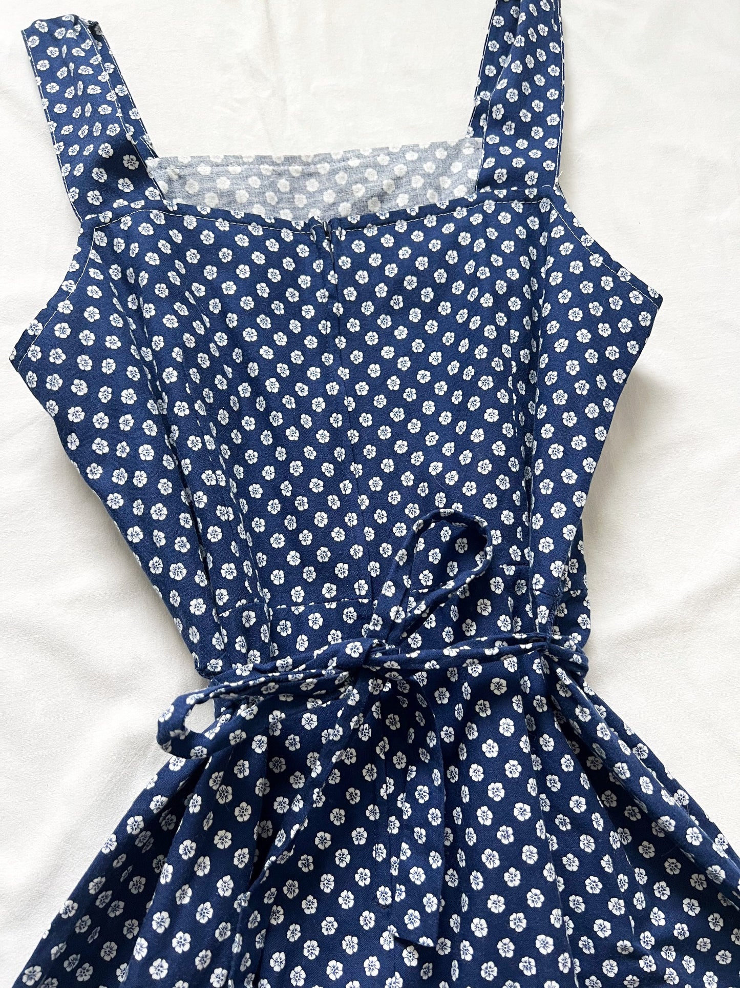 Blue polka dot sundress, Size S