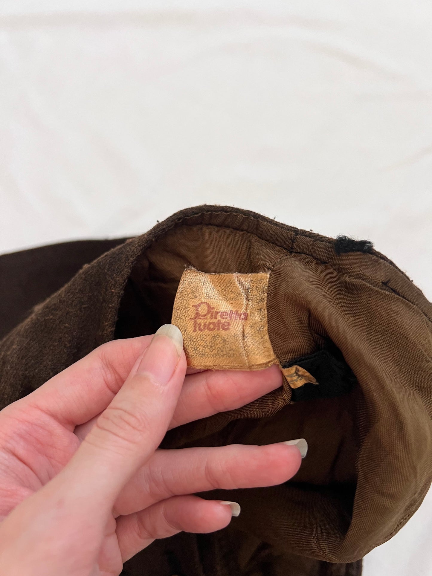 60s brown mini skirt, Size XS