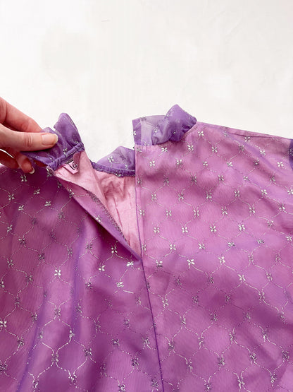 60s shimmery purple dress, Size XS
