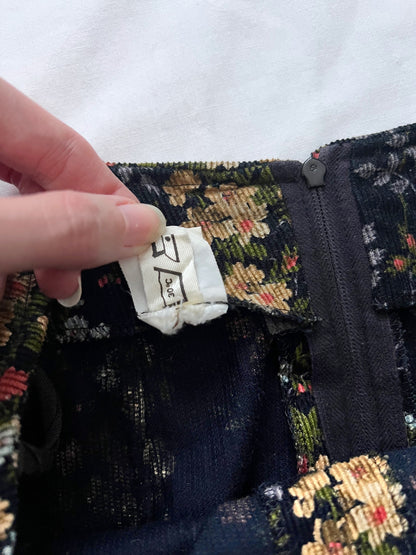 70s corduroy flower skirt, Size S