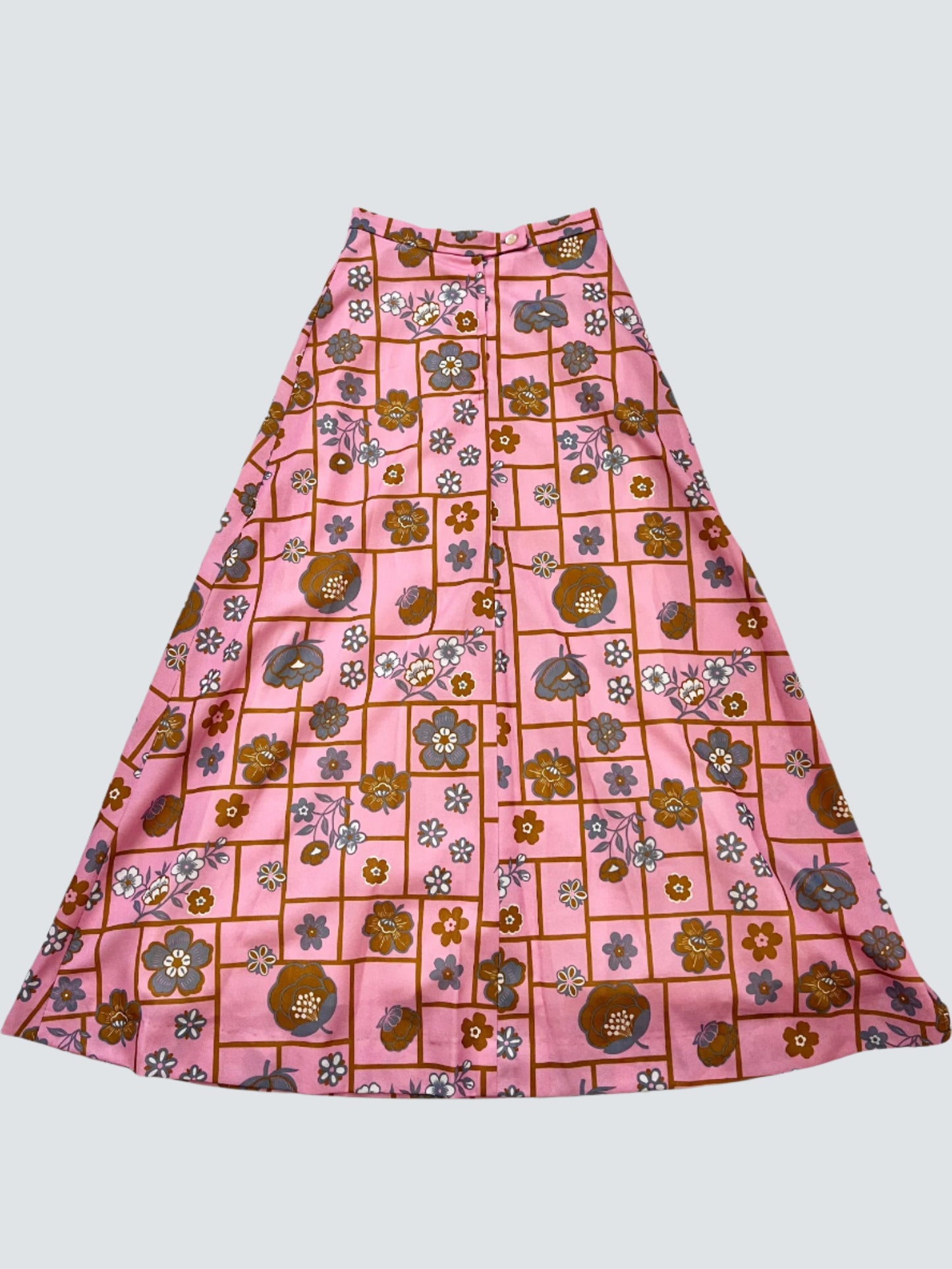 70s pink maxi skirt, Size XS
